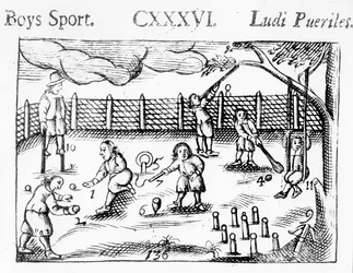 Jungensport aus Orbis Sensualium Pictus, 1658